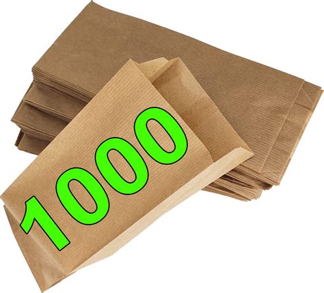 Loxato Sac Kraft Lot 1000 Sachet Kraft Alimentaire Sac Papier Kraft