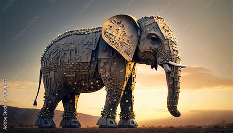 Digital Elephant Inspired By Modern Technology Trends Like AI