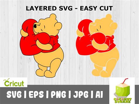 Winnie The Pooh Svg File For Cricut And Silhouette Instant Etsy