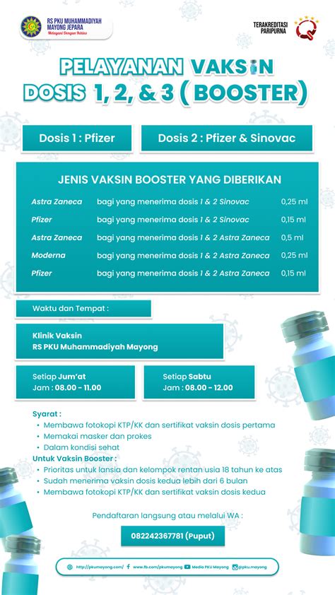 Dibuka Gratis Pelayanan Vaksin Dosis Booster