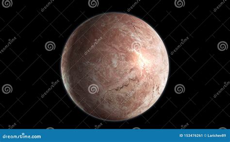 Makemake, Dwarf Planet Isolated on Black Background. 3D Render Stock ...