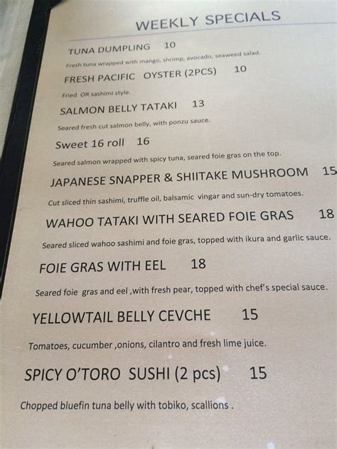 Menu At Yakitori Sake House Restaurant Boca Raton