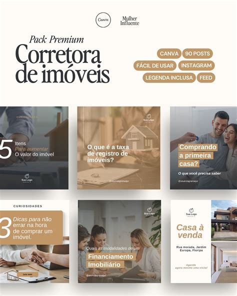 Pack Canva Corretora De Im Veis Im Veis Corretor De Im Veis