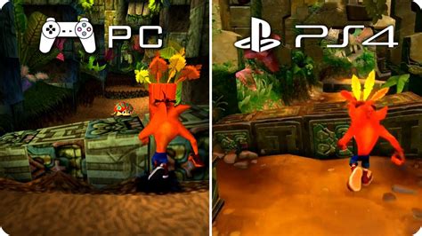 Pcps4 Graphics Comparison Crash Bandicoot Pc Emulation Ps1 Vs Ps4