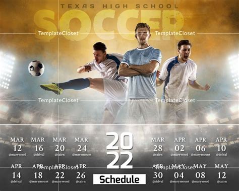 Soccer Team Schedule Template