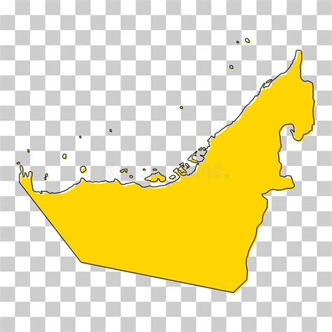 United Arab Emirates Map Icon Geography Blank Concept Isolated