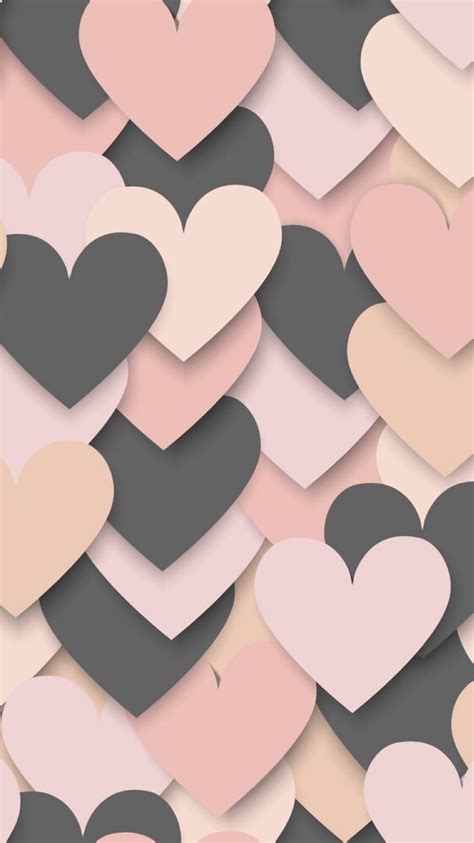 Abstract Heart Pattern Phone Wallpaper