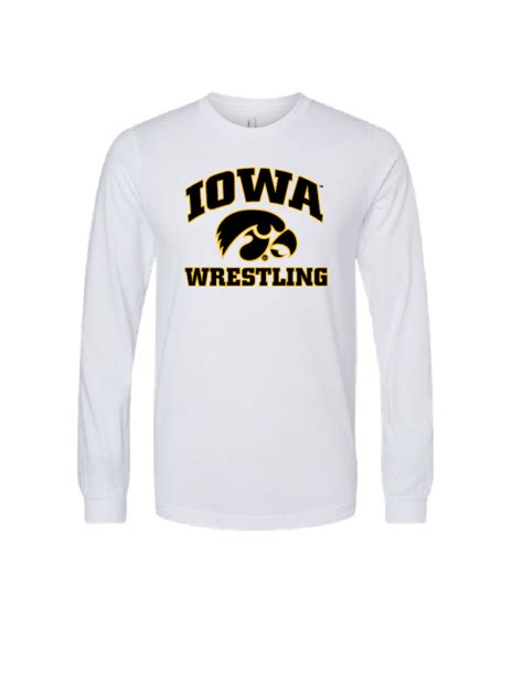 Iowa Wrestling Long Sleeve UNISEX - White