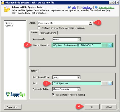 Advanced Ssis File System Task Move Rename Copy Loop Delete