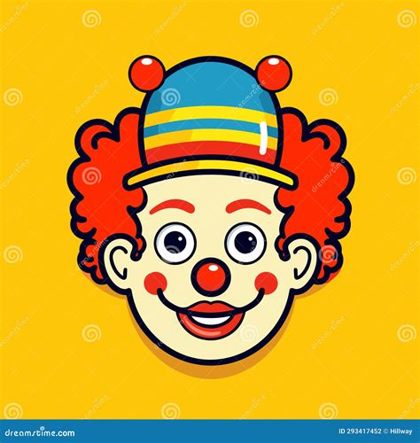 Cartoon Colorful Funny Clown From Circus Vector Stock Illustration