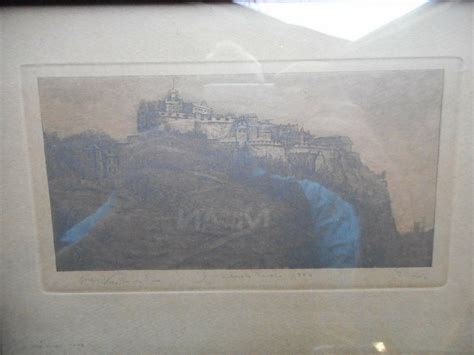 1st Proof Etching Gordon Story Ramsay House Edinburgh Castle 1886