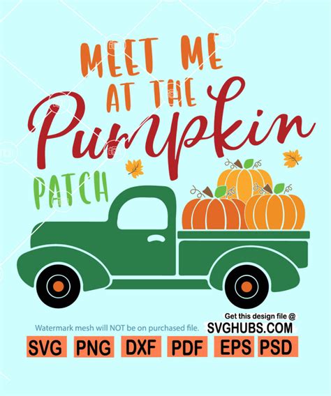 Meet Me At The Pumpkin Patch Svg Farm Fresh Pumpkins Svg Pumpkin