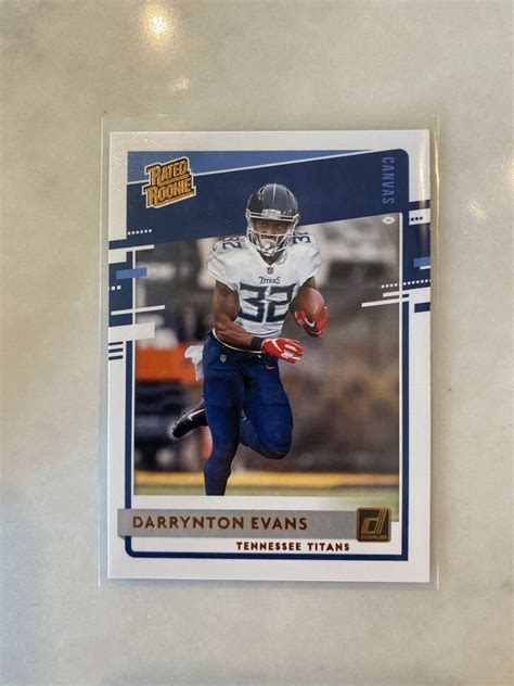 2020 DONRUSS 333 Darrynton Evans Tennessee Titans Rated Rookie