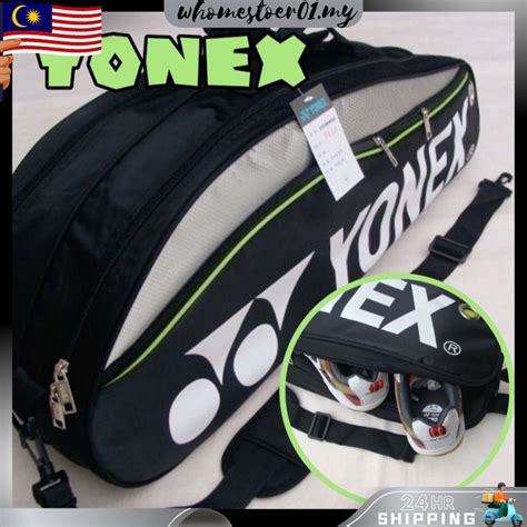 Hrsyonex Badminton Bag Waterproof Double Compartment Strap Sebelah