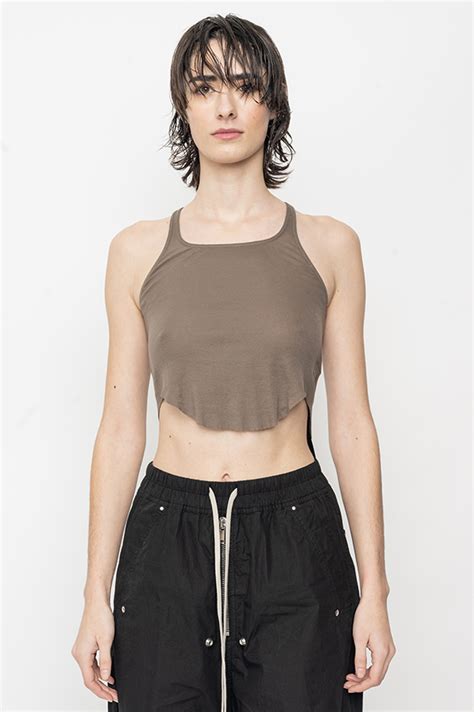 Rick Owens Drkshdw Ds D Bh Basic Tank Cropped Dust Suus