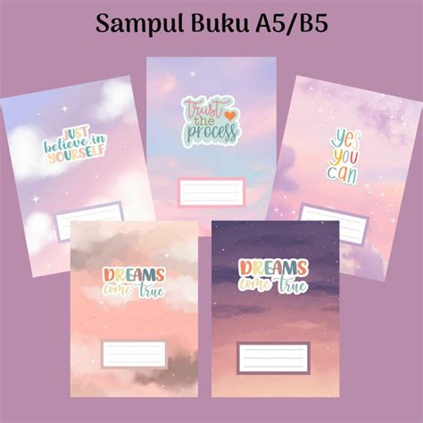 Jual Ap 120gr Sampul Buku Aesthetic Book Cover Pastel Edition