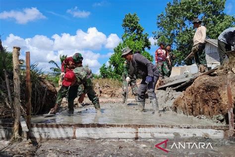 TMMD Ke 117 Kodim Tanah Laut Buka Akses Jalan Desa Telaga Langsat