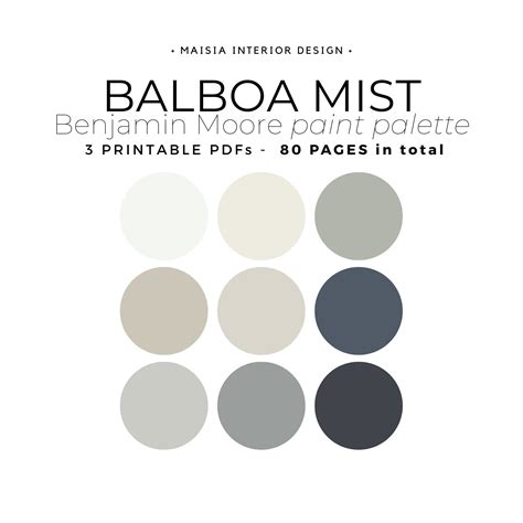 Balboa Mist Benjamin Moore Color Palette Whole House Paint Off