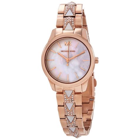 Michael Kors Women S Runway Mk6674 Rose Gold Stainless Steel Japanese Quartz Dress Watch