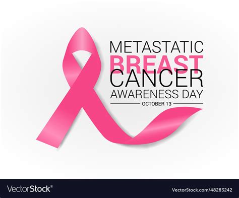 Metastatic Breast Cancer Awareness Day Royalty Free Vector