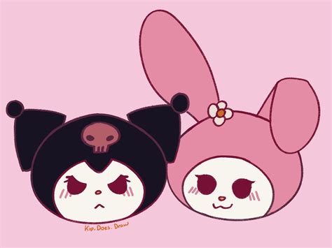 My Melody And Kuromi Sticker V 2 Etsy