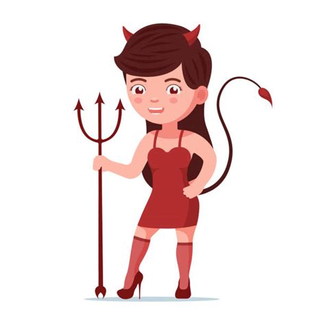 Drawing Of Red Devil Girl Illustrations Royalty Free Vector Graphics