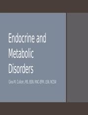 Endocrine And Metabolic Disorders Pptx Endocrine And Metabolic