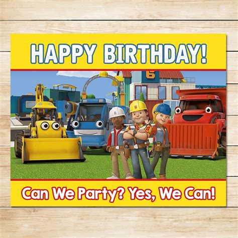 Bob the Builder Birthday Sign New Version by ApothecaryTables