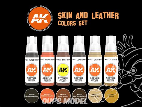 Ak Interactive Peinture Acrylique 3G Set AK11613 Set Couleurs Peau Et