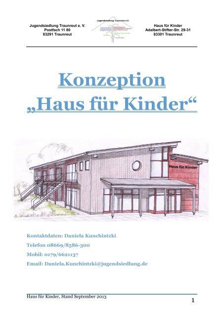 Konzeption Haus für Kinder Jugendsiedlung Traunreut