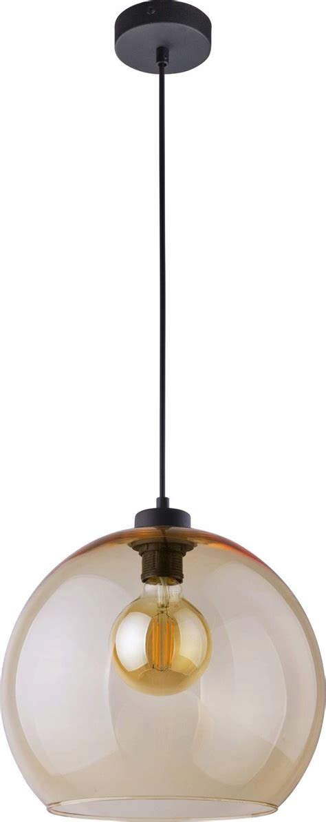 Lampa Wisz Ca Szklana Kula E Bursztynowa Cm Ledison Pl