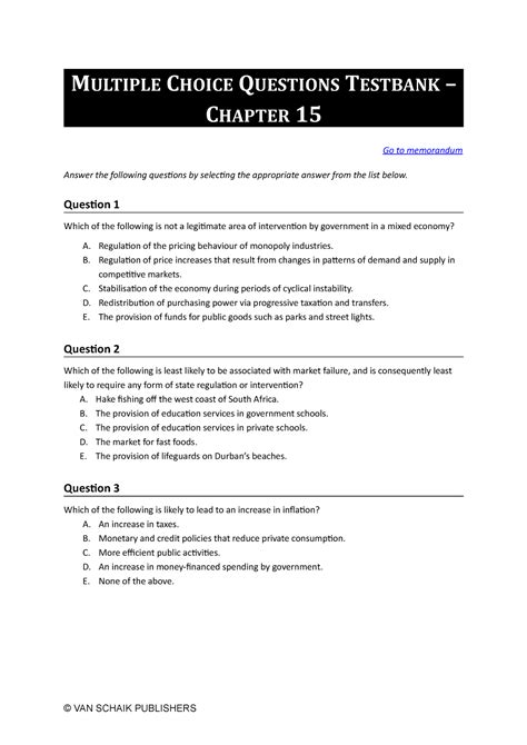 Economics Mcq C Economic Multiple Choice Questions Testbank