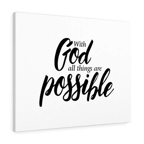 Scripture Walls With God All Things Are Possible Matthew 19:26 Wall Art ...