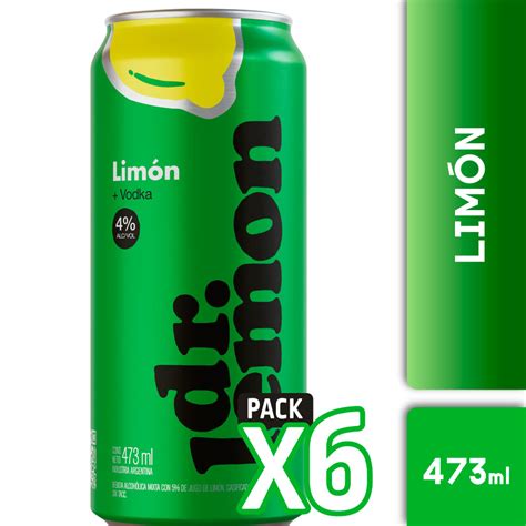 Cheersapp Dr Lemon con Limón Lata 473ml Pack x6