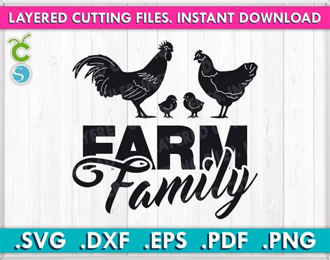 Granja Familiar Svg Familia De Pollo Svg Pollo Svg Granja Etsy M Xico