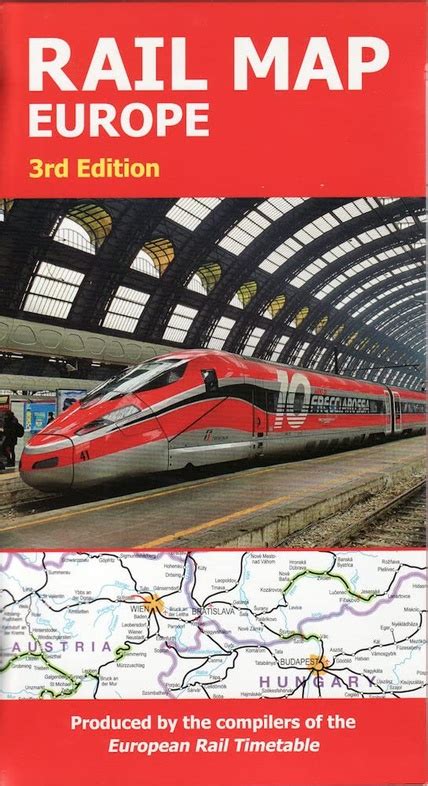 Spoorwegenkaart Rail Map Europe European Rail Timetable Limited