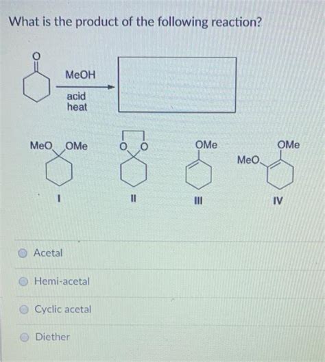 Solved What Is The Product Of The Following Reaction Cho Chegg