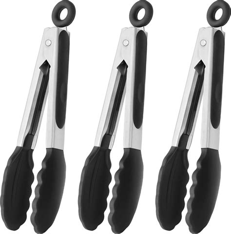 Goalfly Mini Kitchen Tongs 7 Inch Silicone Tongs With Silicone Tips