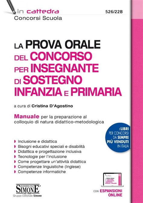 Concorso Sostegno Prova Orale Manuale Edizioni Simone