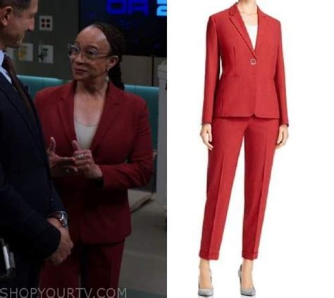 Chicago Med Season 8 Episode 9 Sharons Red Blazer With Square Button