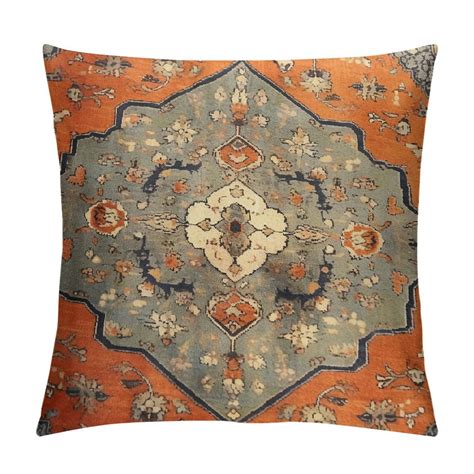 Nawypu Boho Throw Pillow Covers Orange Bohemian Throw Pillows Colorful