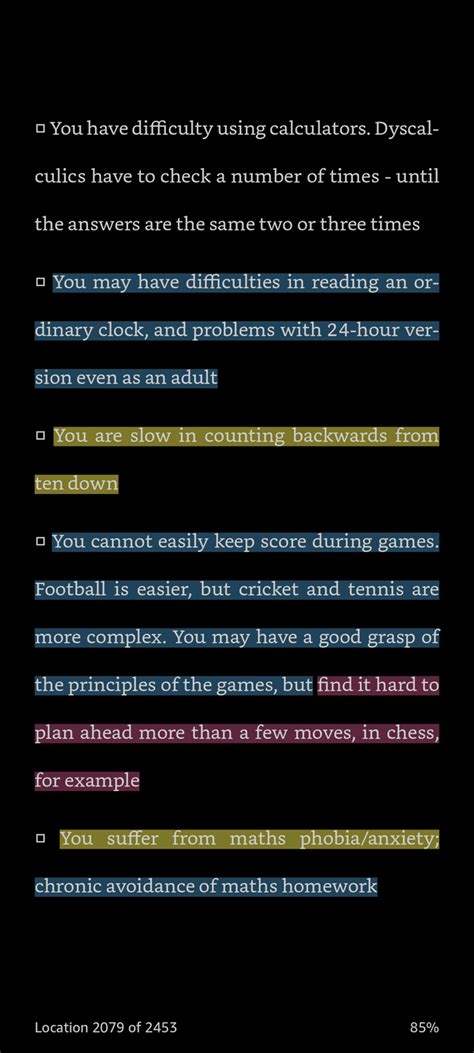 This Is My Dyscalculia Checklist Rdyscalculia