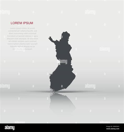 Vector Finland Map Icon In Flat Style Finland Sign Illustration