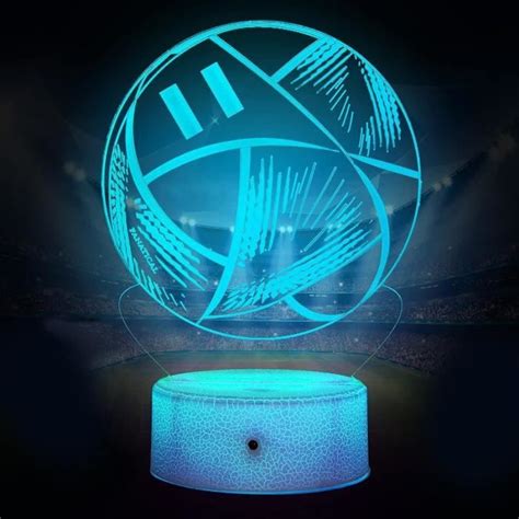 Veilleuse Enfants Football 3D Illusion 16 Couleurs LED Lampe