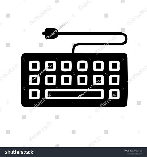 Keyboard Hardware Device On Computer That Stock Vector Royalty Free