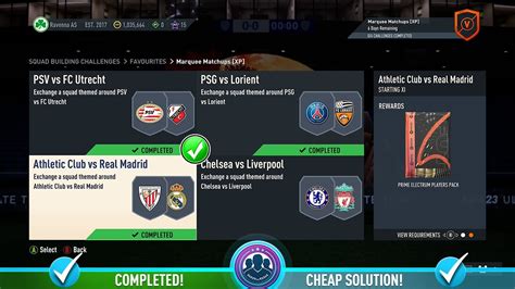 FIFA 23 Marquee Matchups XP Athletic Club Vs Real Madrid SBC