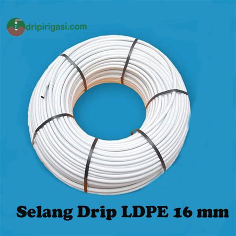 Jual Selang Drip Irigasi LDPE 16mm Rivulis Putih 2 Lapis 1 Roll Kab