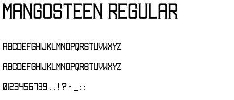 MANGOSTEEN Regular Font Basic Serif Pickafont