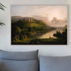 Classic Scottish Highlands Landscape Painting Fine Art Print 19th ...