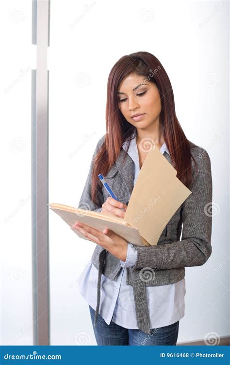 Business Woman Holding Legal Documents Stock Photo Image Of Corporate